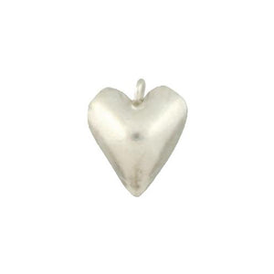 Fine Silver, Hill Tribe, 17.4mm Width by 9.0mm Length by 20.3mm Height, Heart Charm. Quantity Per Pack: 2 Pieces.