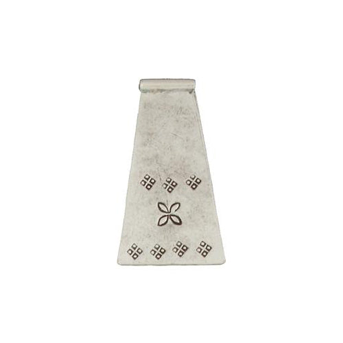 Fine Silver, Hill Tribe, 24.7mm Width by 3.2mm Length by 44.1mm Height, Stamped Square Pendant. Quantity Per Pack: 1 Piece.