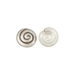 Fine Silver, Hill Tribe, 26.9mm Width by 6.5mm Length by 26.8mm Height, Shell Pendant. Quantity Per Pack: 1 Piece.