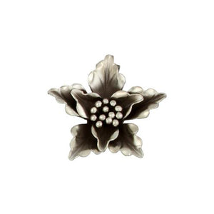 Fine Silver, Hill Tribe, 40.7mm Width by 11.1mm Length by 38.8mm Height, Flower Pendant. Quantity Per Pack: 1 Piece.