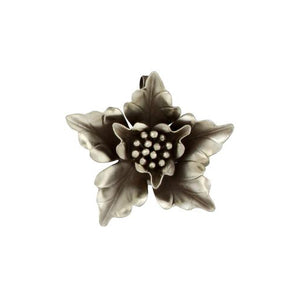 Fine Silver, Hill Tribe, 55.5mm Width by 15.4mm Length by 52.9mm Height, Flower Pendant. Quantity Per Pack: 1 Piece.