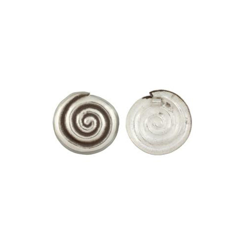 Fine Silver, Hill Tribe, 60.1mm Width by 10.3mm Length by 59.1mm Height, Shell Pendant. Quantity Per Pack: 1 Piece.