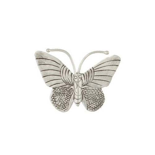 Fine Silver, Hill Tribe, 43.3mm Width by 7.1mm Length by 30.8mm Height, Butterfly Pendant. Quantity Per Pack: 1 Piece.