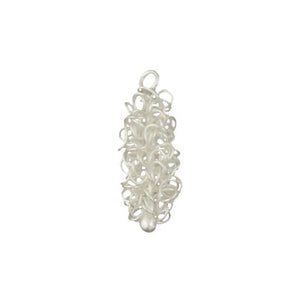 Fine Silver, Hill Tribe, 13.6mm Width by 13.8mm Length by 30.6mm Height, Wired Oval Charm. Quantity Per Pack: 2 Pieces.