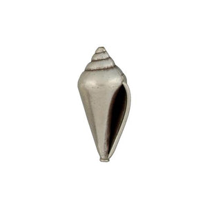 Fine Silver, Hill Tribe Bead, 27.3mm Width by 25.0mm Length by 56.4mm Height, Shell Bead. Quantity per pack: 1 Piece.