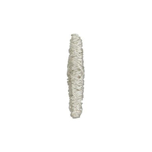 Fine Silver, Hill Tribe Bead, 10.2mm Width by 9.8mm Length by 43.1mm Height, Wired Tube Bead. Quantity per pack: 1 Piece.