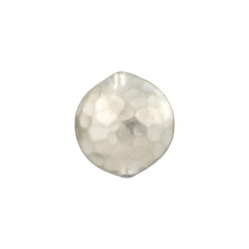 Fine Silver, Hill Tribe Bead, 16.7mm Width by 7.3mm Length by 17.6mm Height, Hammered Round Bead. Quantity per pack: 4 Pieces.