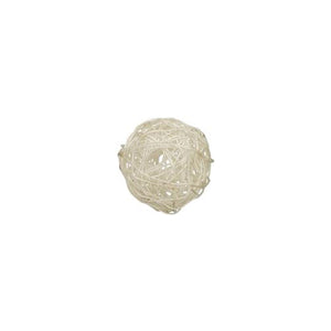 Fine Silver, Hill Tribe Bead, 30.0mm Width by 27.8mm Length by 27.3mm Height, Wired Round Bead. Quantity per pack: 1 Piece.