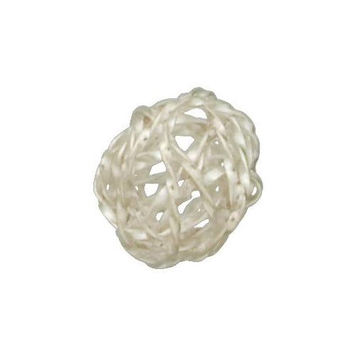 Fine Silver, Hill Tribe Bead, 19.5mm Width by 20.1mm Length by 18.8mm Height, Wired Round Bead. Quantity per pack: 1 Piece.