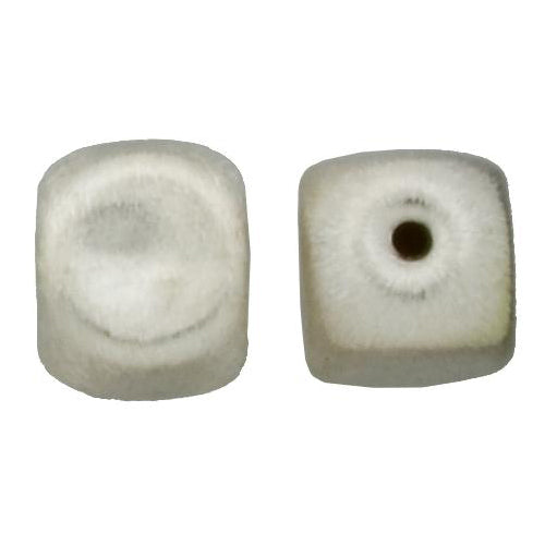 Fine Silver, Hill Tribe Bead, 16.3mm Width by 16.3mm Length by 19.8mm Height, Textured Square Bead. Quantity per pack: 1 Piece.