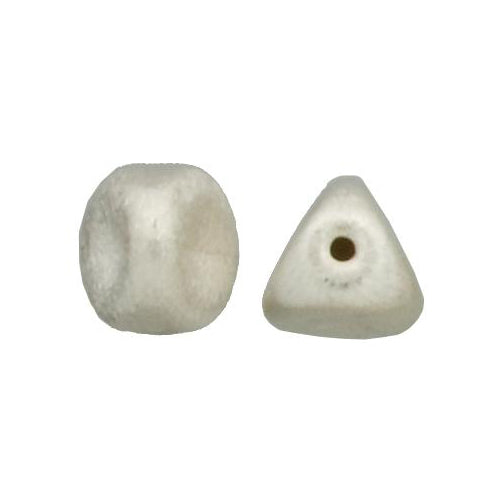 Fine Silver, Hill Tribe Bead, 12.7mm Width by 12.4mm Length by 14.1mm Height, Textured Triangle Bead. Quantity per pack: 2 Pieces.