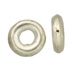 Fine Silver, Hill Tribe Bead, 23.0mm Width by 7.5mm Length by 22.6mm Height, Round Bead With 8.9mm Opening. Quantity per pack: 1 Piece.