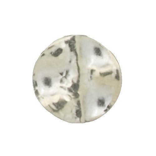 Fine Silver, Hill Tribe Bead, 25.4mm Width by 4.1mm Length by 25.2mm Height, Textured Round Bead. Quantity per pack: 2 Pieces.