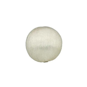 Fine Silver, Hill Tribe Bead, 18.0mm Width by 9.5mm Length by 17.8mm Height, Textured Round Bead. Quantity per pack: 2 Pieces.