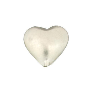 Fine Silver, Hill Tribe Bead, 21.0mm Width by 8.9mm Length by 19.7mm Height, Heart Bead. Quantity per pack: 2 Pieces.