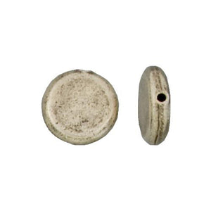 Fine Silver, Hill Tribe Bead, 15.1mm Width by 3.6mm Length by 15.3mm Height, Round Bead. Quantity per pack: 4 Pieces.