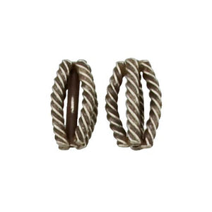 Fine Silver, Hill Tribe Bead, 11.1mm Width by 11.1mm Length by 18.1mm Height, Twisted Four-Tube Bead. Quantity per pack: 2 Pieces.