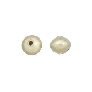 Fine Silver, Hill Tribe Bead, 9.4mm Width by 9.5mm Length by 8.3mm Height, Oval Bead. Quantity per pack: 6 Pieces.