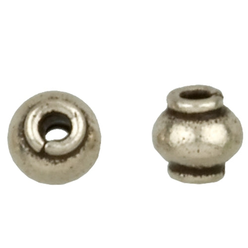 Fine Silver, Hill Tribe Bead, 5.2mm Width by 5.2mm Length by 4.5mm Height, Round Bead. Quantity per pack: 16 Pieces.