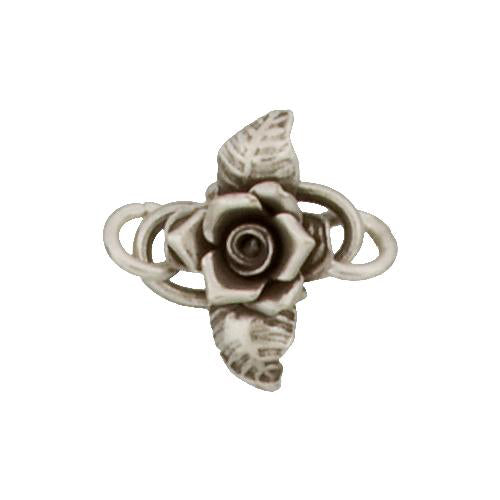 Fine Silver, Hill Tribe, 24.1mm Width by 8.9mm Length by 15.6mm Height, Rose S Hook Clasp. Quantity Per Pack: 2 Pieces.