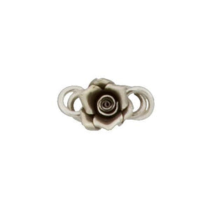 Fine Silver, Hill Tribe, 16.0mm Width by 7.1mm Length by 11.6mm Height, Rose S Hook Clasp. Quantity Per Pack: 2 Pieces.