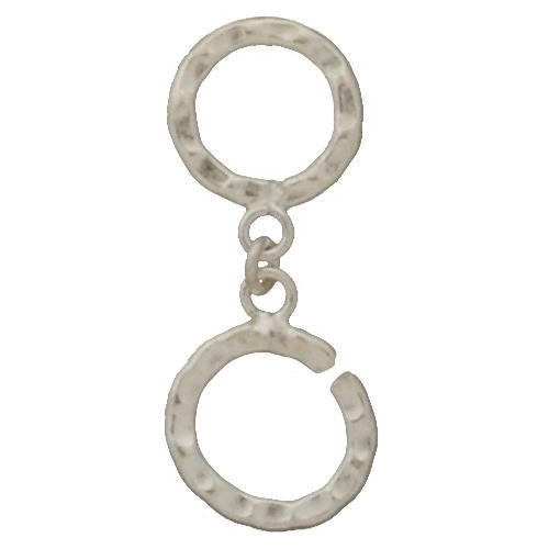 Fine Silver, Hill Tribe, 15.4mm Width by 1.9mm Length by 19.5mm Height, Textured Circle Clasps. Quantity Per Pack: 2 Pairs.