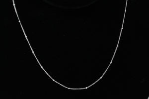 Sterling Silver, 1.0mm Width by 1.9mm Length, 16 Inch Regular Satellite Chain with 5.0mm Width / Length by 1.0mm Thick, Smooth Spring Ring Clasp. Quantity Per Pack: 1 Piece.