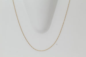 Gold Filled, 1.0mm Width / Length, 18 Inch Round Regular Rope Chain with 4.3mm Width / Length by 0.8mm Thick, Smooth Spring Ring Clasp. Quantity Per Pack: 1 Piece.