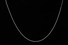 Load image into Gallery viewer, Sterling Silver, 1.0mm Width / Length, 16 Inch Square Regular Snake Chain with 6.0mm Width / Length by 1.4mm Thick, Smooth Spring Ring Clasp and Tags Ends. Quantity Per Pack: 1 Piece.
