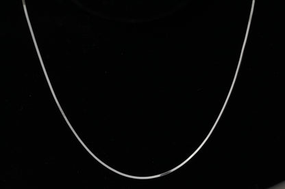 Sterling Silver, 0.8mm Width / Length, 18 Inch Square Regular Snake Chain with 6.0mm Width / Length by 1.4mm Thick, Smooth Spring Ring Clasp and Tags Ends. Quantity Per Pack: 1 Piece.