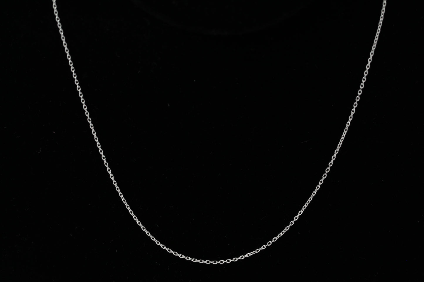 Sterling Silver, 1.2mm Width by 1.8mm Length, 18 Inch Flat Cable Chain with 6.0mm Width / Length by 1.4mm Thick, Smooth Spring Ring Clasp. Quantity Per Pack: 1 Piece.