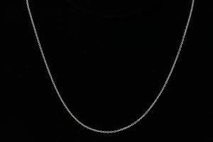 Sterling Silver, 1.2mm Width by 1.8mm Length, 18 Inch Flat Cable Chain with 6.0mm Width / Length by 1.4mm Thick, Smooth Spring Ring Clasp. Quantity Per Pack: 1 Piece.