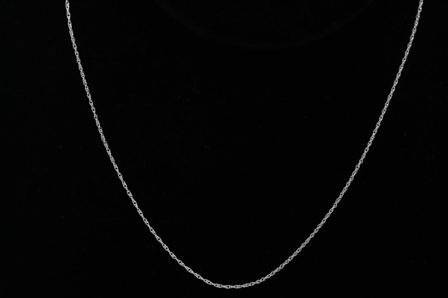 Sterling Silver, 1.0mm Width / Length, 18 Inch Flat Regular Rope Chain with 6.0mm Width / Length by 1.4mm Thick, Smooth Spring Ring Clasp.