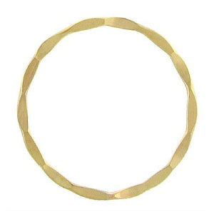 Gold Filled, 15.3mm Width / Height, Hammered Circle Connector. Quantity Per Pack: 2 Pieces.