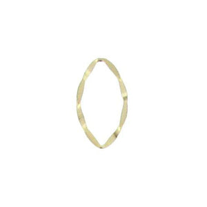 Gold Filled, 13.1mm Width by 1.1mm Length by 22.7mm Height, Hammered Marquise Connector. Quantity Per Pack: 2 Pieces.