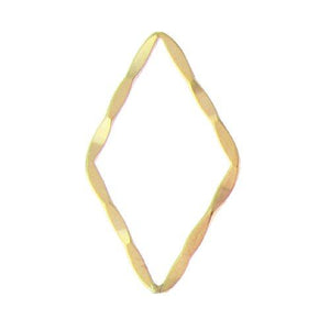 Gold Filled, 33.0mm Width by 1.2mm Length by 55.3mm Height, Hammered Diamond Connector. Quantity Per Pack: 2 Pieces.