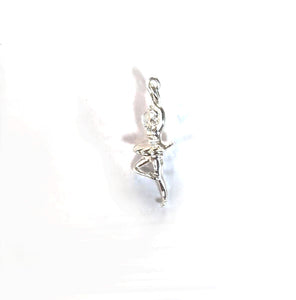 Sterling Silver, 8.3mm Width by 6.7mm Length by 23.2mm Height, Ballerina Charm. Quantity Per Pack: 1 Piece.