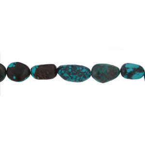 Turquoise, 23.8mm Width by 18.32mm Length by 32.9mm Height, Natrual Oval Stone Bead. Quantity per pack: 12 Pieces.