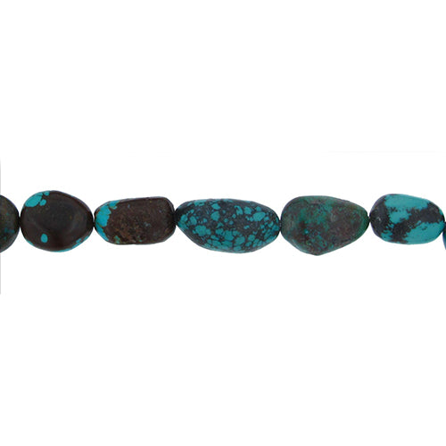 Turquoise, 23.8mm Width by 18.32mm Length by 32.9mm Height, Natrual Oval Stone Bead. Quantity per pack: 12 Pieces.