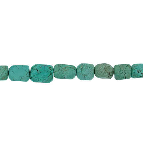 Stabilized Turquoise, 15.5mm Width by 14.7mm Length by 20.7mm Height, Faceted Oval Stone Bead. Quantity per pack: 20 Pieces.