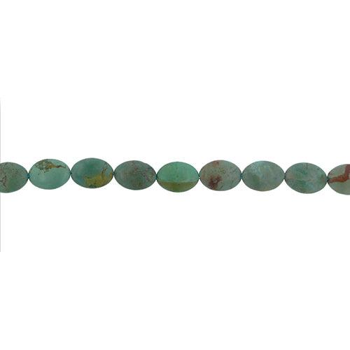 Turquoise, 10.0mm Width by 4.4mm Length by 14.0mm Height, Oval Stone Bead. Quantity per pack: 29 Pieces.