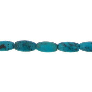 Turquoise, 4.2mm Width by 4.2mm Length by 7.4mm Height, Oval Stone Bead. Quantity per pack: 49 Pieces.