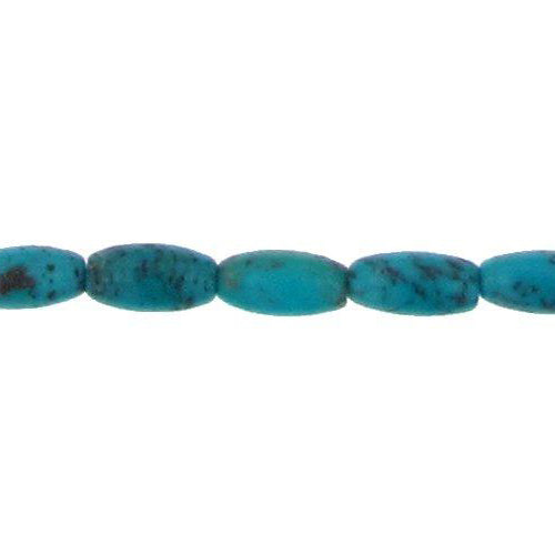 Turquoise, 4.2mm Width by 4.2mm Length by 7.4mm Height, Oval Stone Bead. Quantity per pack: 49 Pieces.