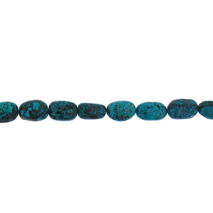 Turquoise, 15.1mm Width by 10.9mm Length by 19.8mm Height, Natrual Oval Stone Bead. Quantity per pack: 22 Pieces.