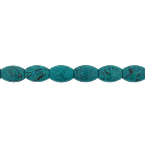 Turquoise, 17.8mm Width by 17.8mm Length by 25.0mm Height, Oval Stone Bead. Quantity per pack: 16 Pieces.