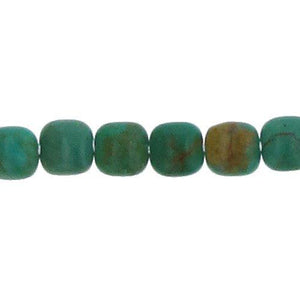 Turquoise, 6.0mm Width by 3.2mm Length by 6.0mm Height, Square Stone Bead. Quantity per pack: 66 Pieces.