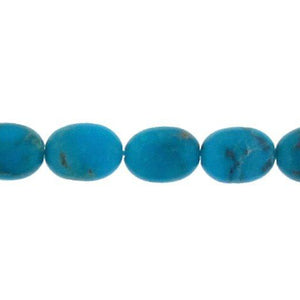 Turquoise, 6.2mm Width by 4.6mm Length by 8.0mm Height, Oval Stone Bead. Quantity per pack: 66 Pieces.