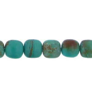 Turquoise, 6.1mm Width by 3.8mm Length by 6.1mm Height, Square Stone Bead. Quantity per pack: 66 Pieces.