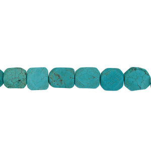 Turquoise, 18.3mm Width by 11.2mm Length by 17.9mm Height, Faceted Oval Stone Bead. Quantity per pack: 20 Pieces.