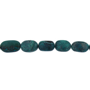 Turquoise, 13.6mm Width by 3.8mm Length by 16.8mm Height, Natural Oval Stone Bead. Quantity per pack: 22 Pieces.